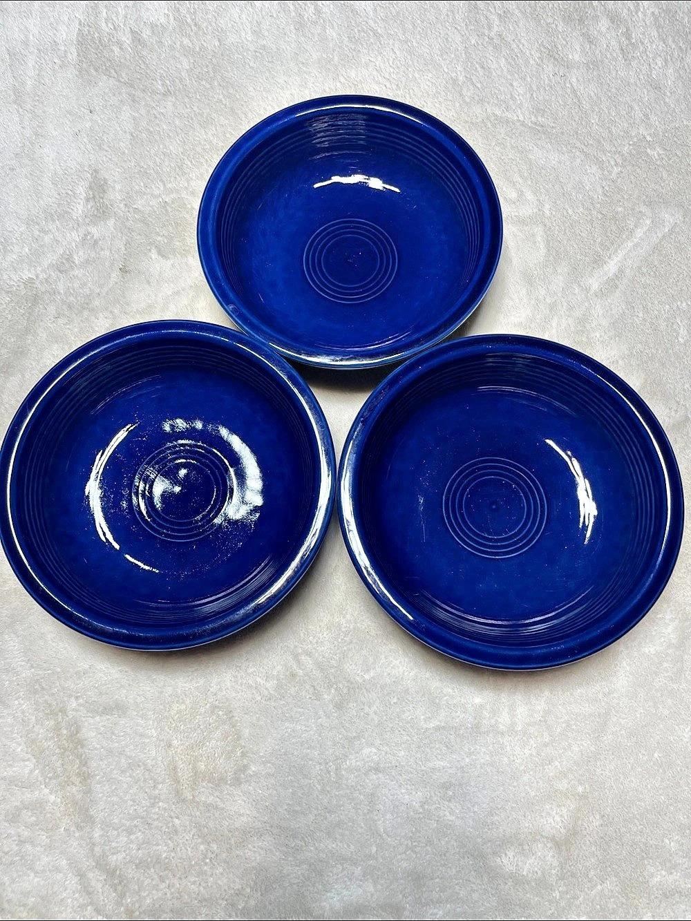 Fiesta Fruit / Dessert Bowl Blue Ceramic Set of 3